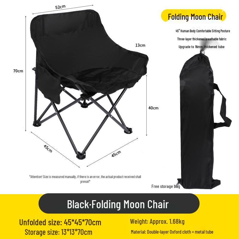 

High Back Folding Moon Chair - Outdoor Leisure & Camping Recliner