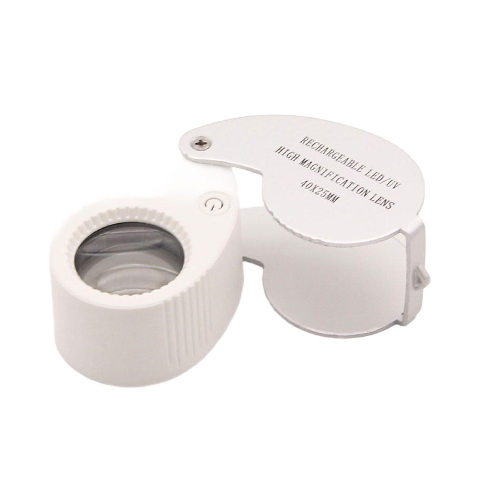

Magnifying Glass with LED Light 40X/60X Magnifying Lens Handheld Magnifier Magnifying Glass for Jewelry Coin Inspection