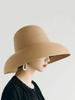 Retro French Style Black Wide Brim Sun Hat For Women Summer Beach UV Protection Casual Bohemian Vintage