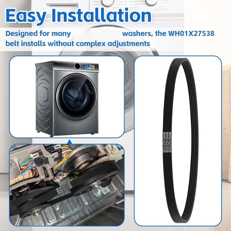 2 ks Pevné gumové hnací řemeny Řemen pračky Pro srovnatelné pračky Udržuje správnou funkci