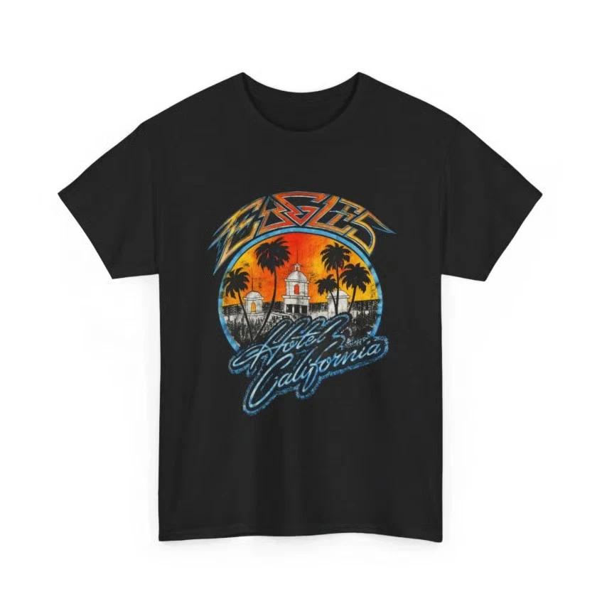 Vintage 80s Hotel California Y2k Eagles T-Shirt Rock Band T-Shirt XS