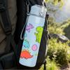 1PC Colorful Dinosaur Kid Cartoon Pattern 750ml Color Plastic Sports Water Bottle Leakproof Flip Straw Lid Suitable for Sports Office Home Use