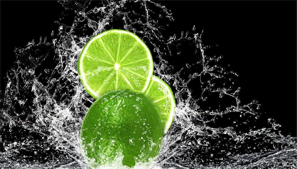 Szklana Płyta Deska Do Krojenia 52X30 Limonka