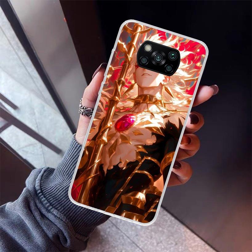 Fate Zero Stay Night Gilgamesh Phone Case For Xiaomi Poco X7 X6 X5 Pro F7 Ultra Redmi 15C 15 13 13C 12 12C 10 10A 10C 9 9A 9C 9T