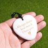Heart-Shaped Marble Pendant: Valentine's Day Car Ornament & Engraved Thank You Gift