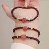 Natural Garnet Bracelet Strawberry Crystal Bangles Women Fashion Jewelry Accessories Gift