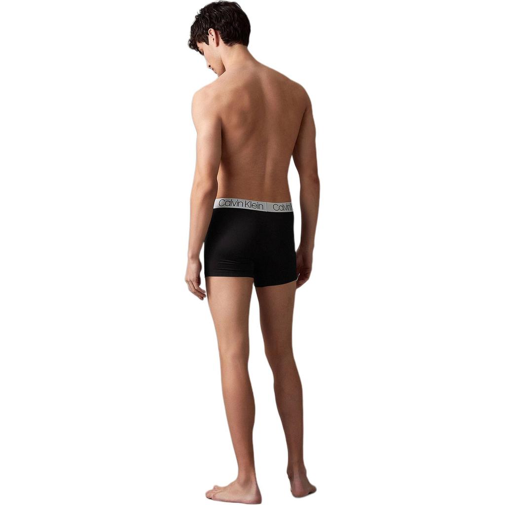 Calvin Klein Jacquard Waistband Smooth Anti-Chafing Boxer Briefs 3-Pack Men underwear Space-Black NP2741O-001