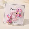 Girl Embroidery Flower Bow Set Fabric Hair Accessories Bangs Clip Cute Fabric Handmade Hairpin 5177