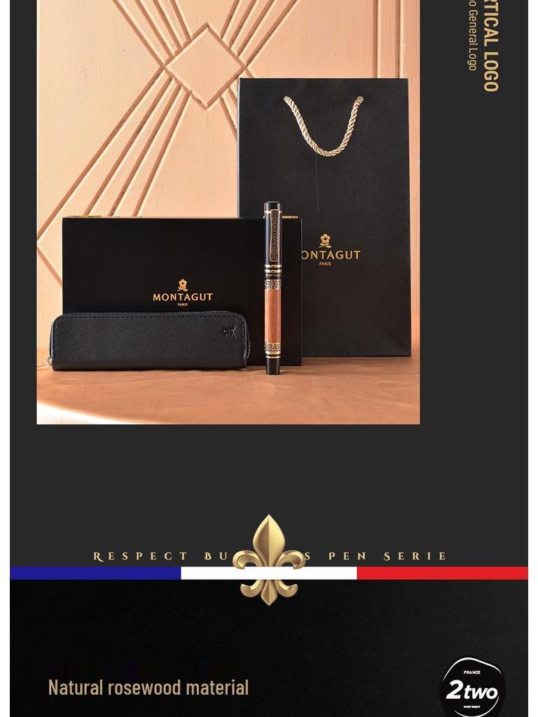 Montagut Legend Series Men's Calligraphy Fountain Pen with Bent Nib for Artistic Practice