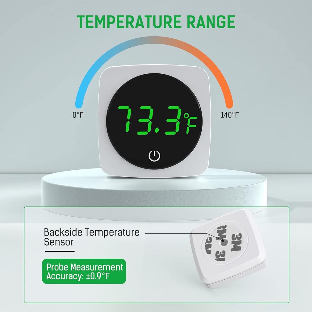 PAIZOO Aquarium Thermometer, LED Digital Fish Tank Thermometer High Accurate To ±0.9℉, Aquarium Fish Tank Accessories for Betta, Goldfish,
