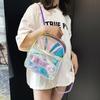 Spring and summer new laser multi-purpose backpack female fashion versatile transparent fairy jelly bag