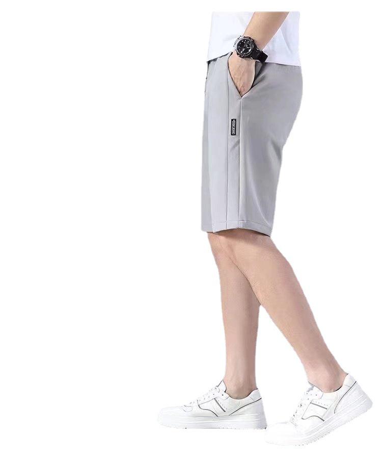 Hongxinjie Men's Quick-Dry Ice Silk Casual Sports Shorts