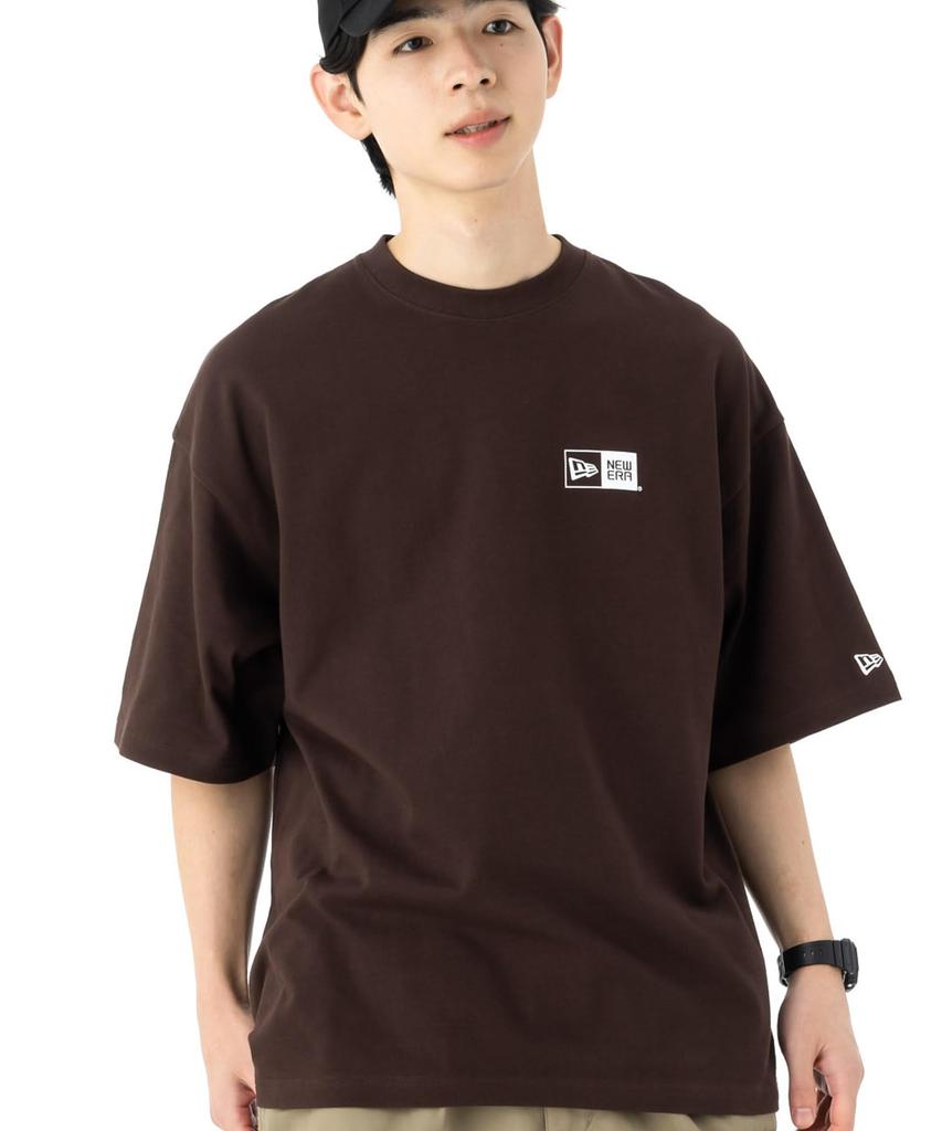 New Era Short Sleeve Oversized Burnt Wood White Oversized Cotton Tee Box Logo T-Shirt S/S