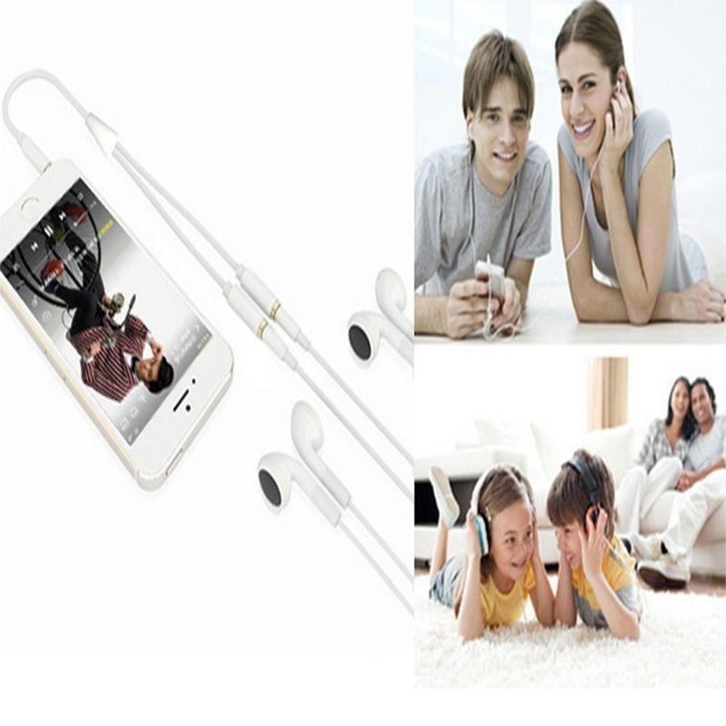 3.5mm Audio Mic Splitter Y Cable Headphone Adapter 1 Male Jack To 2 Dual Female