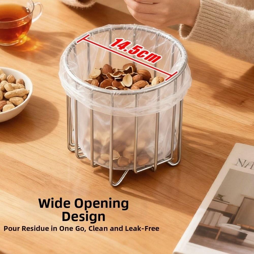 Rust-proof Trash Bag Holder Stainless Steel Kitchen Storage Rack  Drainage Solution