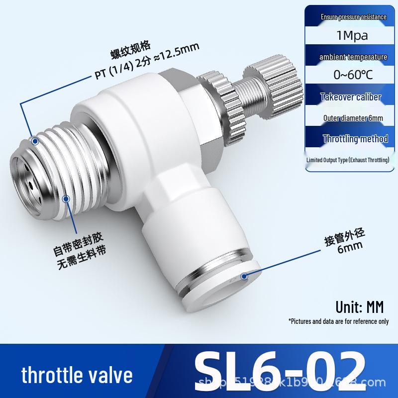 Zhuoji Adjustable Speed Control Throttle Valve SL 6 8 01 02 M5