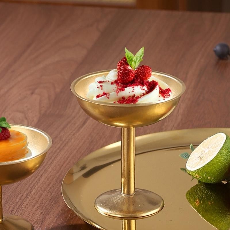 Rustproof 304 Nonrust Steel Puddings Cups Elegant High Footed Serving Dishes For Parties Weddings And Home Use