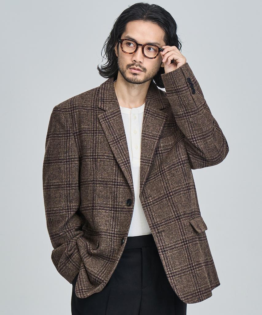 Prairie Wool Check Oversized Blazer (Glen Check)