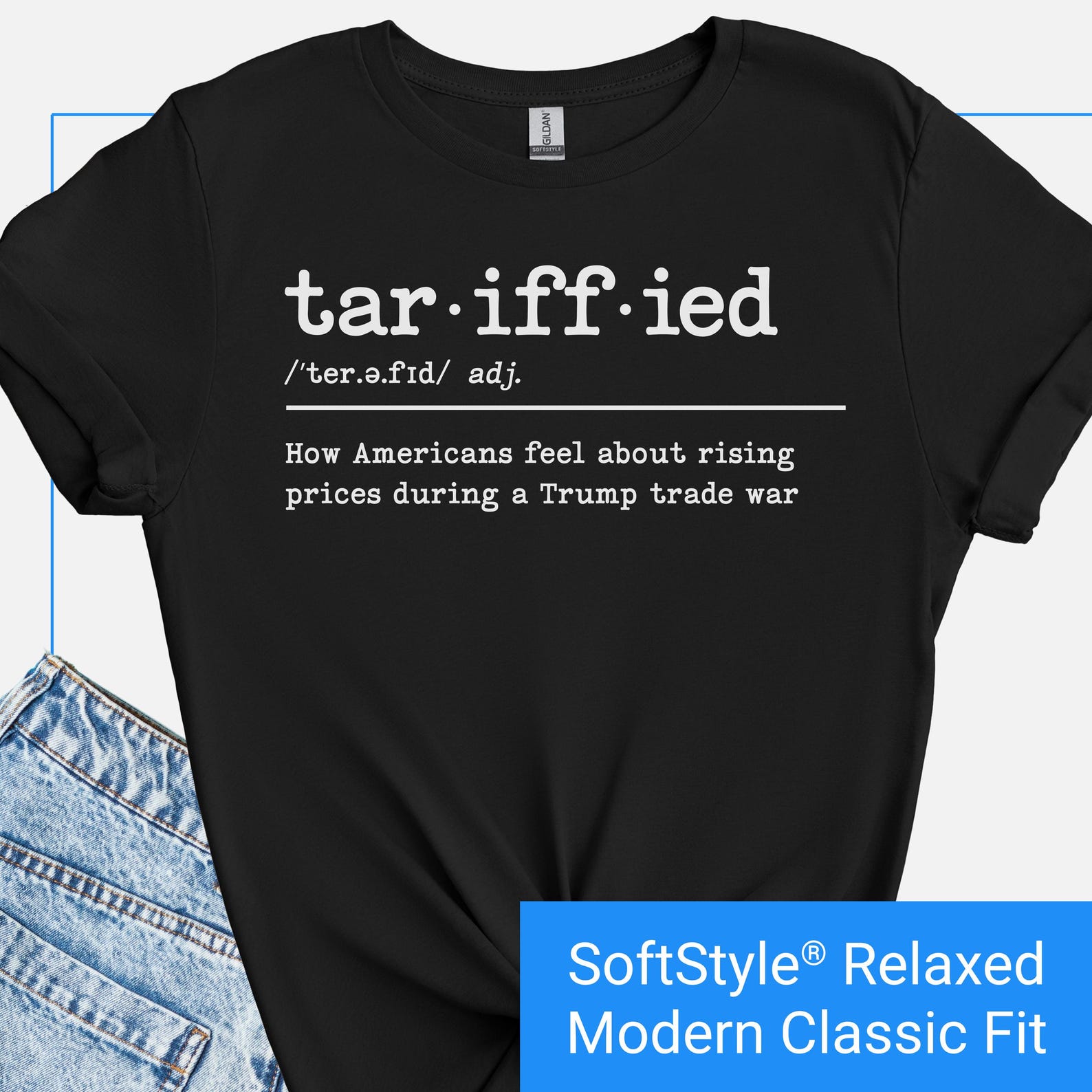 Tariffied Trump Trade War Shirt, Anti Trump T-Shirt, Trump Tariffs Dictionary Definition Tshirt, Funny Trump Tariffs Tee, Gift for Liberals M