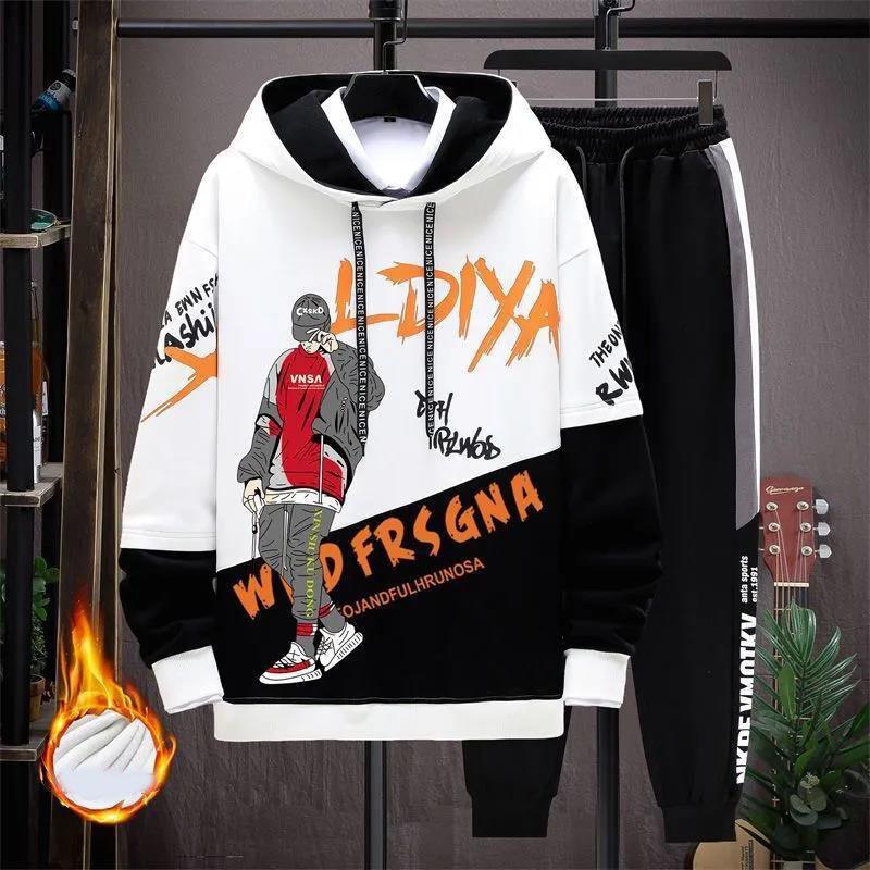 

Весенний мужской спортивный костюм, повседневный свитер с капюшоном, тонкая флисовая спортивная одежда, универсальная одежда для подростков и студентов XXXXL