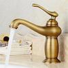 Antique Bronze Bathroom Faucet Brass Basin Faucets Hot & Cold Bathroom Sink Faucet Deck Mounted Lavotory Faucet  Mixer Water Tap