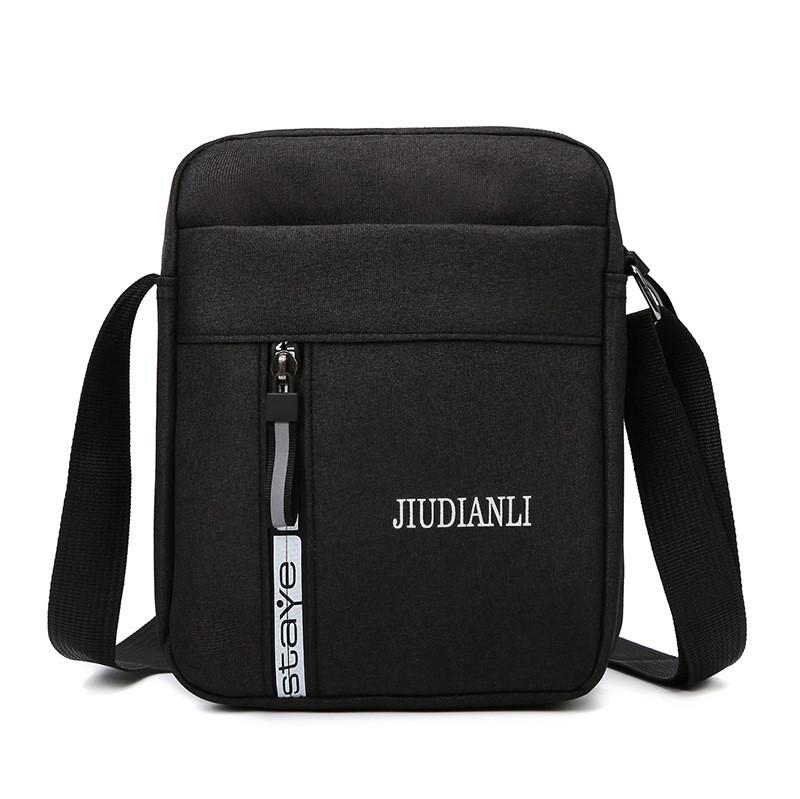 Men Business Crossbody Bag Nylon Durable Wearresistant Slim Shoulder Pack For Commuting