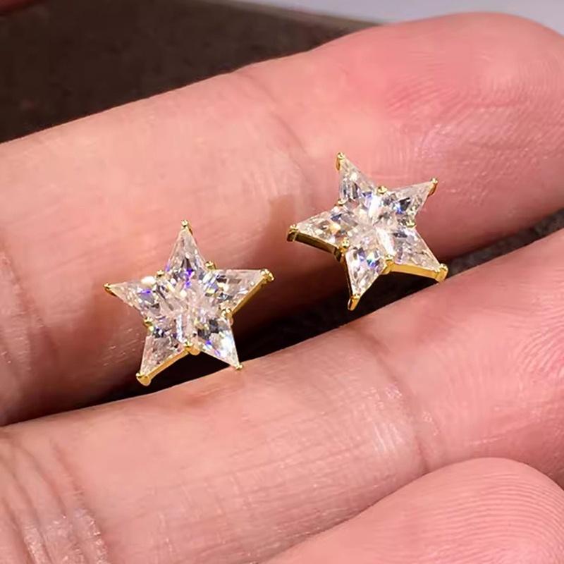 

CAOSHI Chic Star Stud Earrings for Women Gold Color Exquisite Female Jewelry Elegant Daily Wearable Accessories Minimalist Gift