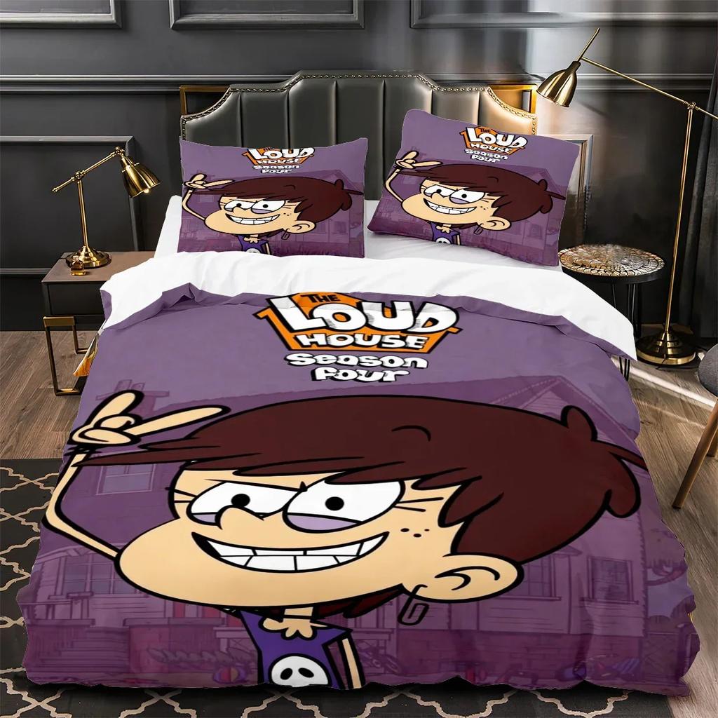 The Loud House Duvet Cover Pillowcase Lincoln Bedding Set Adult Boy Girl Bedroom Decoration Children Single Double Large Size
