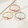 Simple Design Slightly Inlaid With Diamonds Cold Wind Bracelet Women'S Minimalist Wind Light Luxury Temperament Bracelet Source Factory