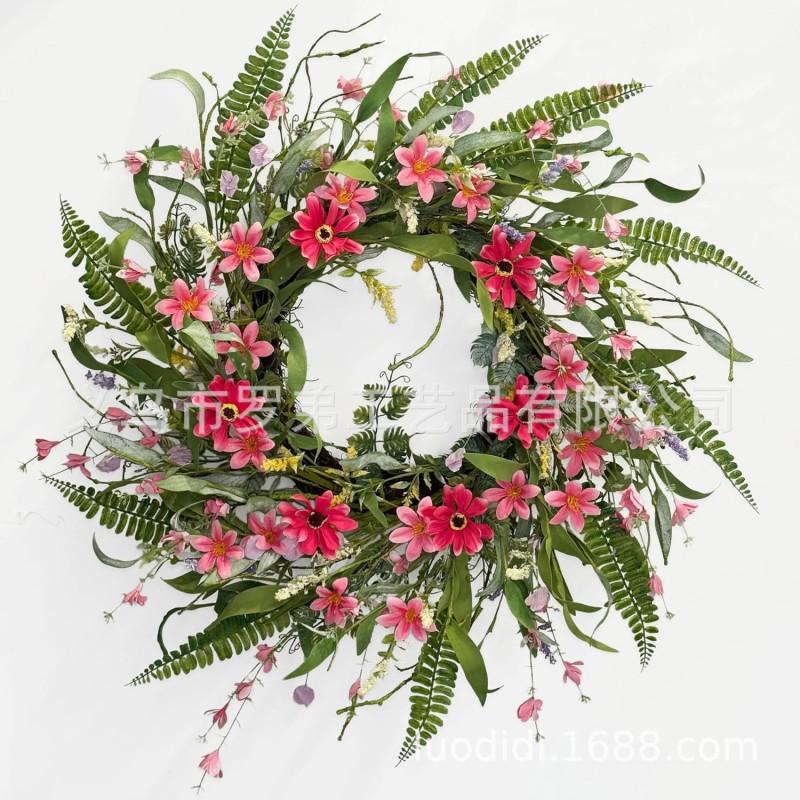 Artificial Flower Wreath Easter Valentines Day Hotel Restaurant Door Decorations