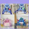 Stitch Plush Cartoon Shoulder Bag With Zipper For Casual Travel And Gift