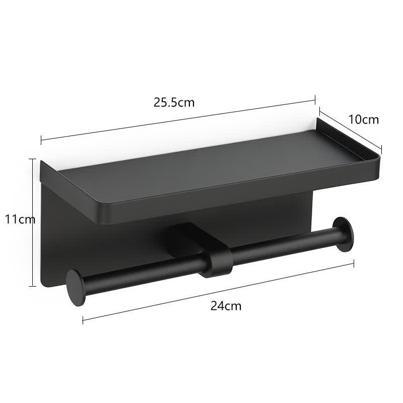OIMG Hotel Double Roll Toilet Paper Holder with Phone Shelf