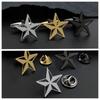 Hohlgeschnitzte Pentagramm Brosche Manschettenknöpfe 3D Dreidimensional Personalisierte Einfache Luxuriöse Unisex Accessoires