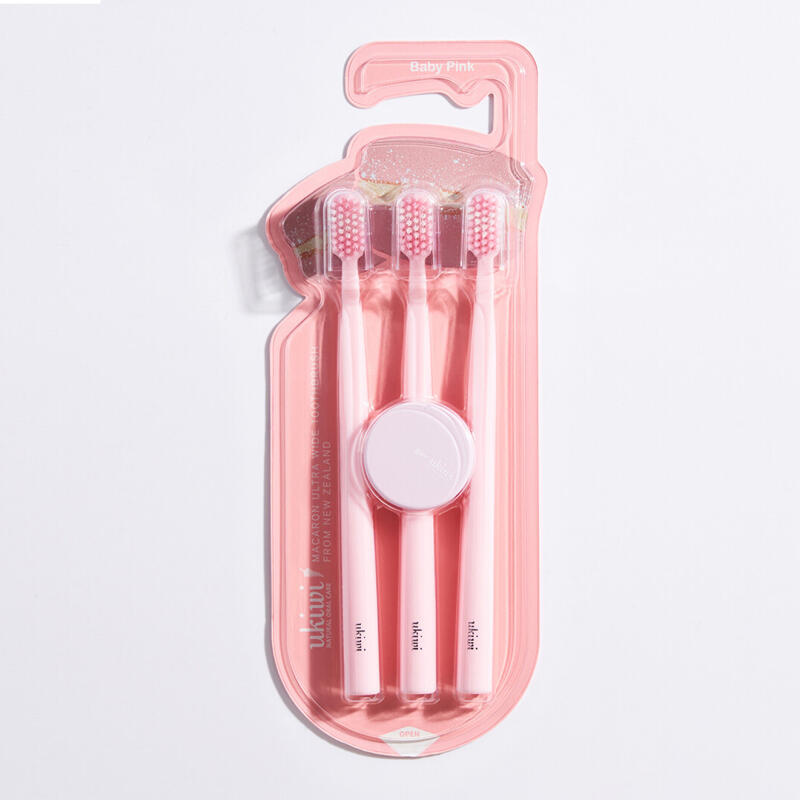 

Magnetic Antibacterial Toothbrush 3-piece Set Baby Pink