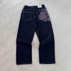 Cross Border Derschutze Deserto Musa Velo Ricamo Industria Pesante Pantaloncini Dritti Street Vintage Tendenza Jeans