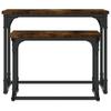  Coffee Tables, Nestable, 2 Pcs, Smoked Oak