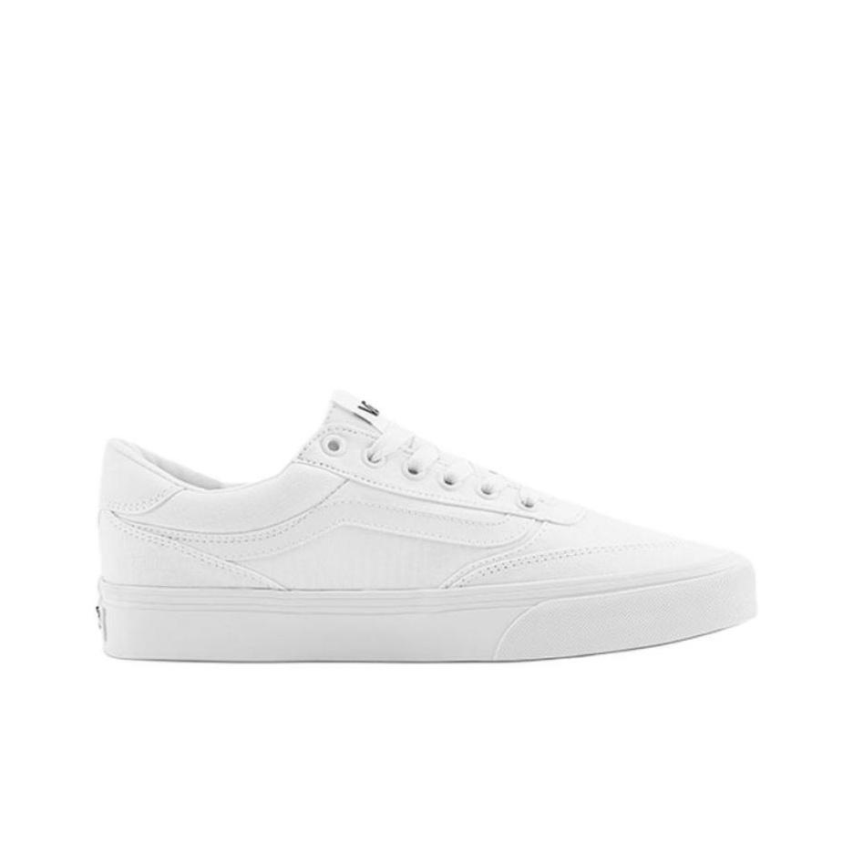 Vans Brooklyn Ls Classic Comfortable Slip Resistant Durable Low Top Skate Shoes Men sneaker White VN000D7QWWW