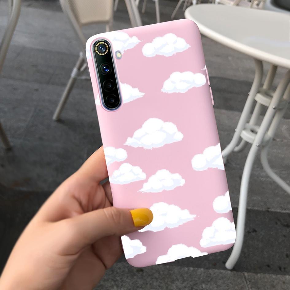 For Realme 6 6 Pro Case Cute Milk Cow Flower Patterns Soft Back Cover For OPPO Realme 6 6S 6Pro RMX2061 Coque Funda Realme6 Capa