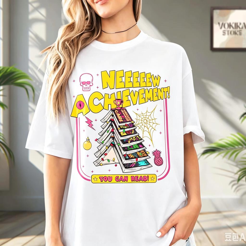 2026 Summer Hot Sale Dungeon Crawler Carl Book Christmas T Shirt Men Women Hip Hop Streetwear T-shirt Print Crew Neck Casual T Shirt