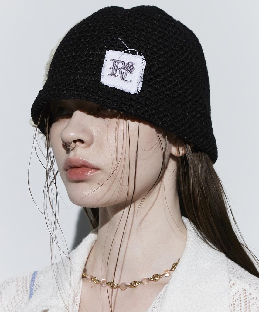 Aleseueseussi Denim Patched Beanie - Bk