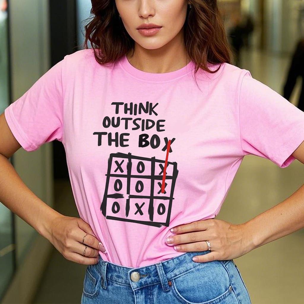 Fashionable Fun Print Pattern TShirt Casual Short Sleeve Round Neck Versatile Womens TShirt for All Seasons