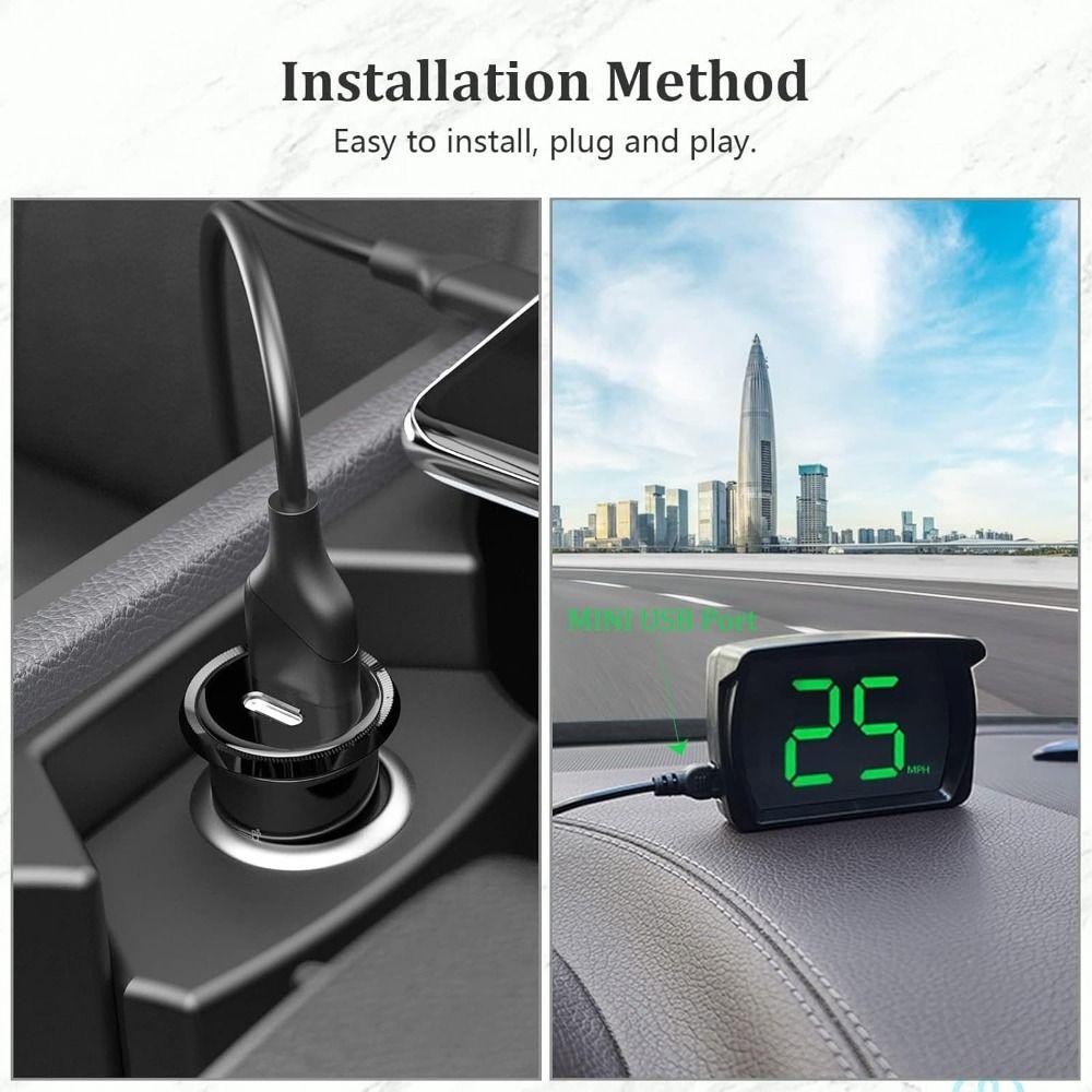 Digital Readout Car Head Up Display KM/MPH Speed Display NEW Digital Speedometer  Car Accessories