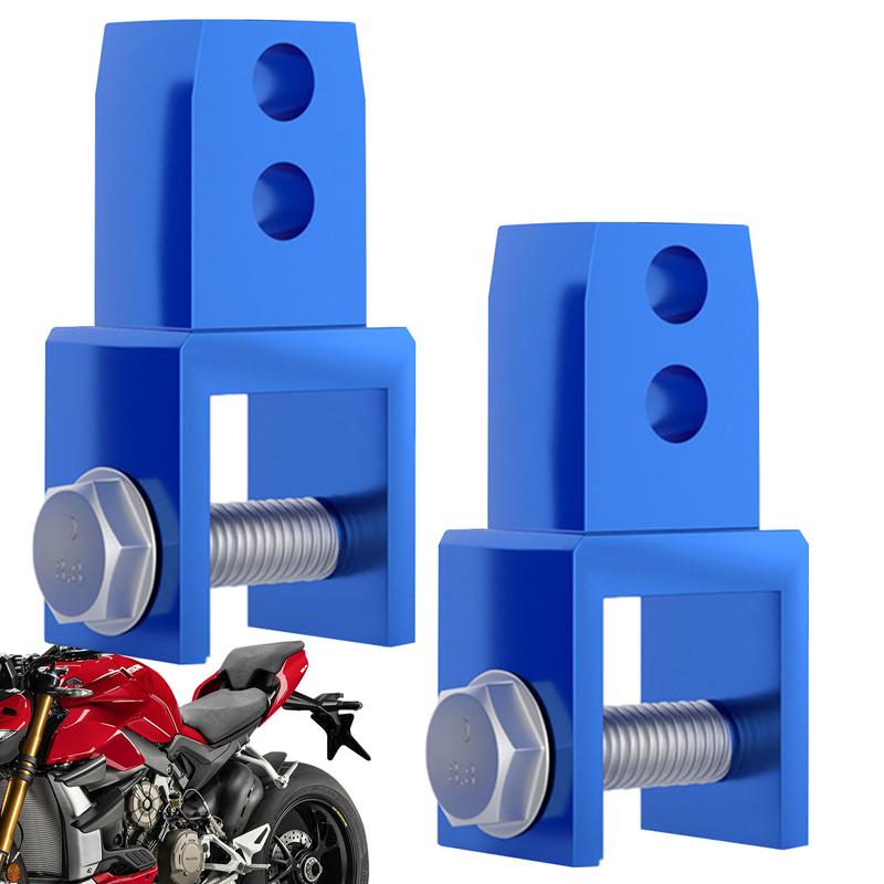 Motorrad Hinterradstoßdämpferverlängerung 2 Stück Motorrad Vorderradstoßdämpfererhöhung mit Schraube Vorderradstoßdämpfererhöhung Höhenverlängerung Dämpfer Metall