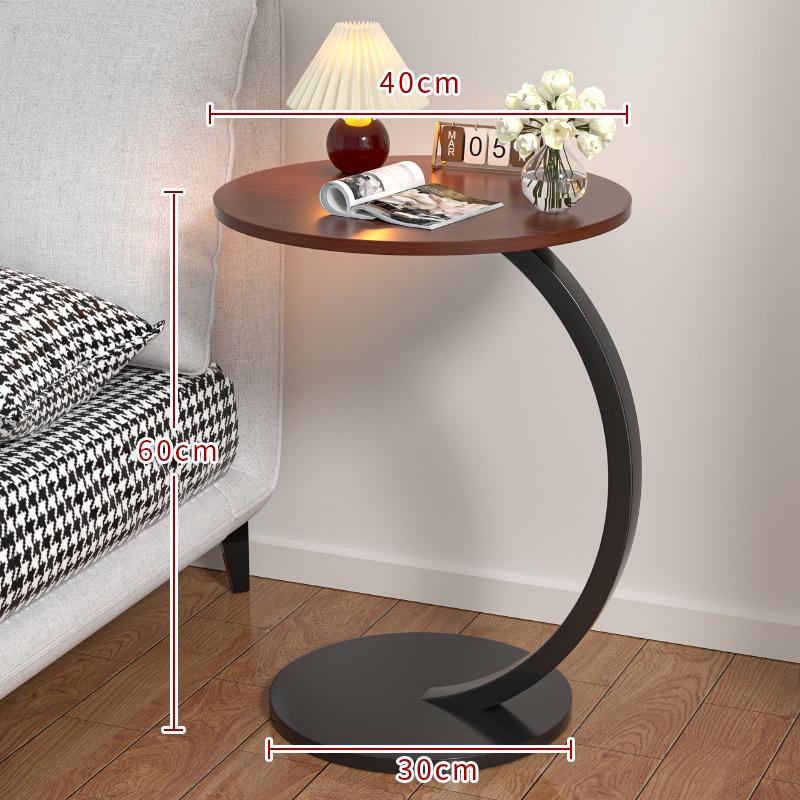 Modern Minimalist Bedside/Side Table: Round Design for Bedroom or Living Room