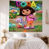 Dora Explorer Wall Decor Tapestry Art For Pet Memorial Birthdaywedding Party Backdrop Family Gift