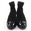 Great CHANEL short boots COCO Mark Turnlock Matelasse Suede Leather 37 G36763 Used