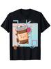 Lustiges Retro-Anime - 90er Japanisches Kawaii - Kaffee - Cartoon-T-Shirt