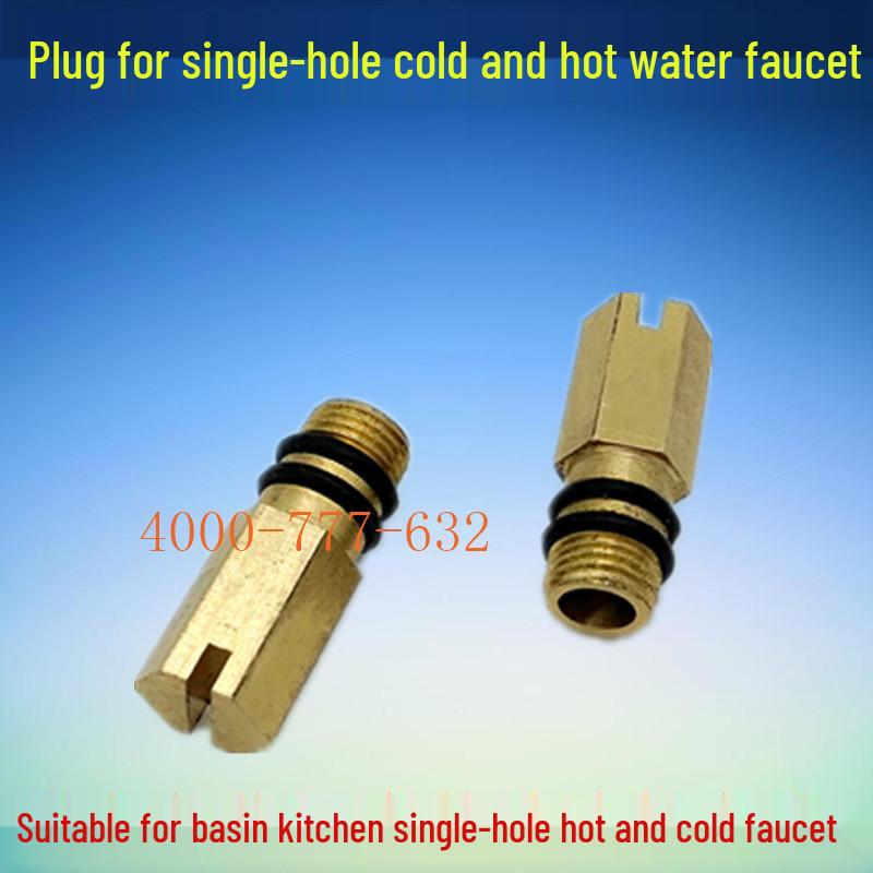 Single Cold Water Faucet Accessories: Copper Plug Hose Inlet Blockage