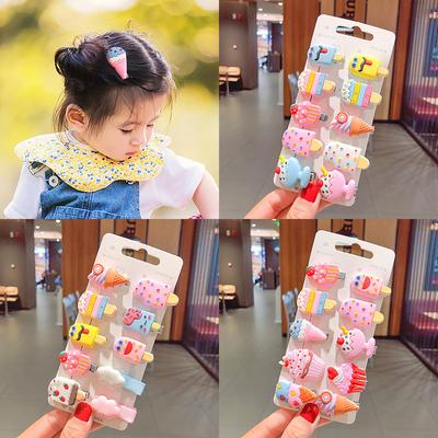 10PCS Children's Hair Accessories Baby Small Clip Headdress Girls Hair Card Korean Version of the Lovely Little Girl Bangs Hairp