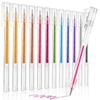 12 Colors Glitter Pen Gel Ballpoint Color Set Water-based Pastel Coloring DIY Notebook Children Sketching Doodling